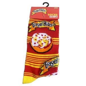 Bagel Bites Pizza Novelty Crew Socks